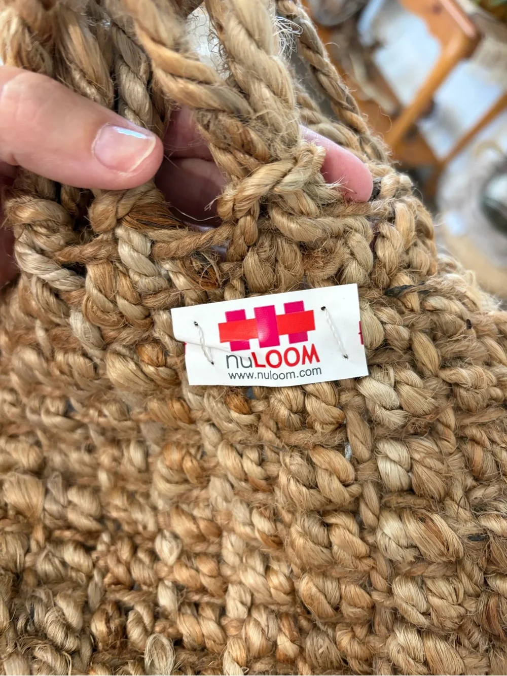 Handwoven Natural Jute Door Mat - Tan